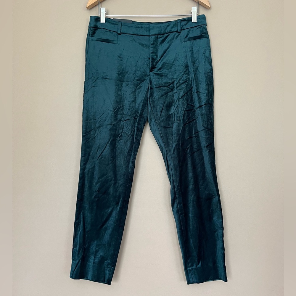 {Banana Republic} Velvet Modern Sloan Pants in Green - Womens 6 - NWT